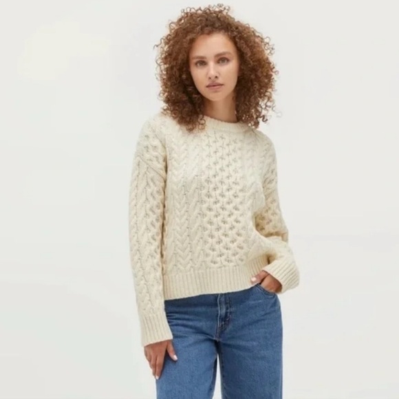 NWT Hill House Home The Kennedy Sweater in Ivory size Medium - Picture 1 of 2
